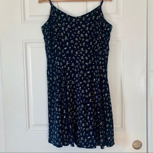Blue Fit and Flare Cami Dress